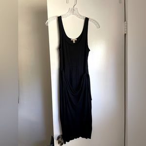 Anthropologie Bordeaux Black Wrap Dress
